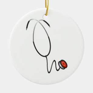 Ornement Rond En Céramique T-shirts et cadeaux de stéthoscope