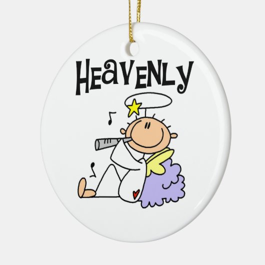 Ornement Rond En Céramique T-shirts et cadeaux Heavenly Angel (Gauche)