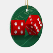 Ornement Rond En Céramique Table de craps avec dés Las Vegas (Droite)