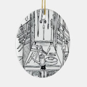 Ornement Rond En Céramique Table d'opération et instruments chirurgicaux, du (Droite)