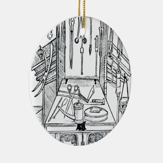 Ornement Rond En Céramique Table d'opération et instruments chirurgicaux, du (Droite)