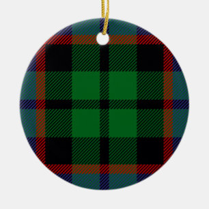Ornement Rond En Céramique Tartan de Russell de clan
