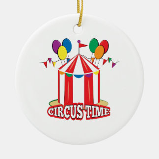 Ornement Rond En Céramique Temps de cirque