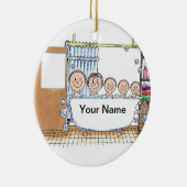 Ornement Rond En Céramique Temps de Tubes 3 (Droite)