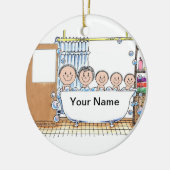 Ornement Rond En Céramique Temps de Tubes 3 (Gauche)