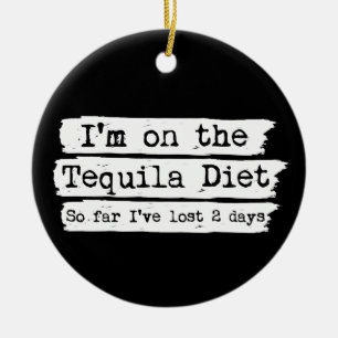 Ornement Rond En Céramique Tequila Diet Orament