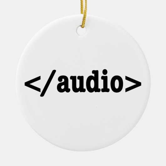 Ornement Rond En Céramique Terminer le code HTML5 audio (Devant)