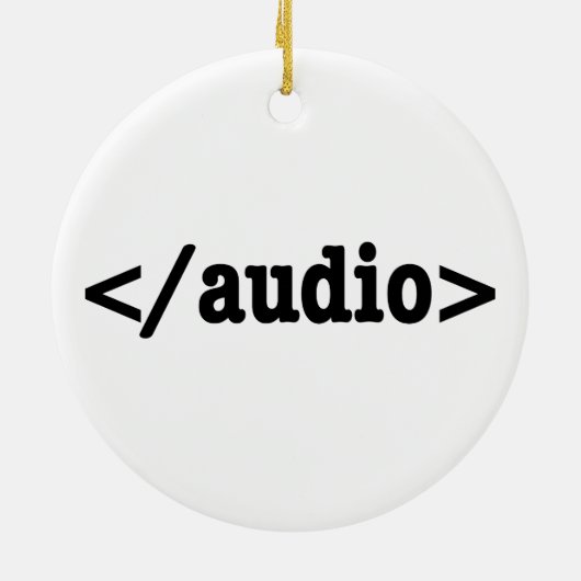 Ornement Rond En Céramique Terminer le code HTML5 audio (Dos)