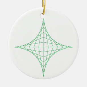 Ornement Rond En Céramique Terre (verte)