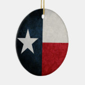 Ornement Rond En Céramique Texas Flag ; Texan ; (Droite)