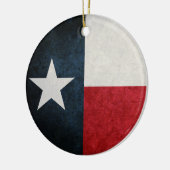 Ornement Rond En Céramique Texas Flag ; Texan ; (Gauche)