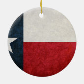 Ornement Rond En Céramique Texas Flag ; Texan ; (Dos)