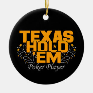 Ornement Rond En Céramique Texas Hold'Em Poker ornement, personnaliser
