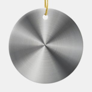 Ornement Rond En Céramique Texture radiale métallique personnalisée