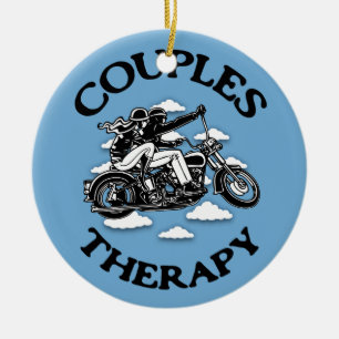 Ornement Rond En Céramique Thérapie de couples