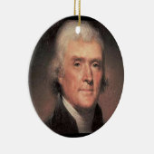 Ornement Rond En Céramique Thomas Jefferson (Droite)