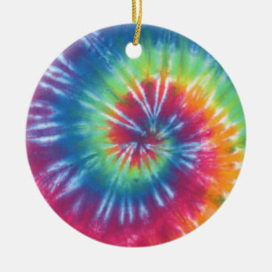 Ornement Rond En Céramique Tie Dye One