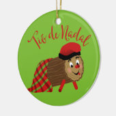 Ornement Rond En Céramique Tio De Nadal (Gauche)