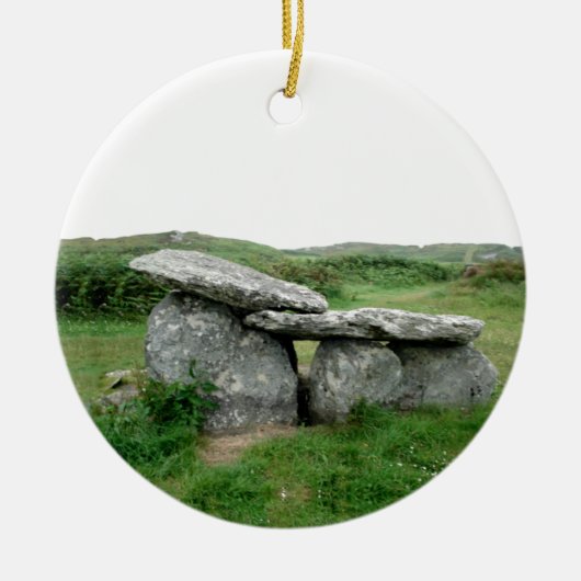 Ornement Rond En Céramique Tombe archéologique formée par autel Irlande (Devant)