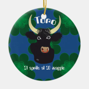 Ornement Rond En Céramique Toro 21 aprile al 20 maggio ornament