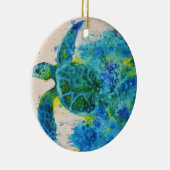 Ornement Rond En Céramique tortue de mer (Droite)