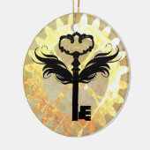 Ornement Rond En Céramique Touche aile en vapeur et roue en cog (Gauche)