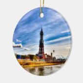 Ornement Rond En Céramique Tour Blackpool (Gauche)