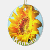 Ornement Rond En Céramique Tournesol du Kansas (Gauche)