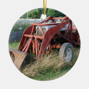 Ornement Rond En Céramique tracteur