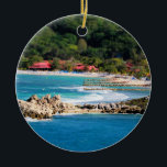 Ornement Rond En Céramique Tranquil Island Paradise Labadee Haïti<br><div class="desc">Photo originale de Shelley Neff Photography montrant le magnifique paradis insulaire de Labadee, Haïti. Cette image fait le cadeau de remerciement parfait pour les agents de voyage de croisière qui veulent express leur appréciation à leurs clients. Ferait également un grand cadeau pour les amateurs de croisières, les voyageurs et les...</div>