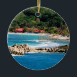 Ornement Rond En Céramique Tranquil Island Paradise Labadee Haïti<br><div class="desc">Photo originale de Shelley Neff Photography montrant le magnifique paradis insulaire de Labadee, Haïti. Cette image fait le cadeau de remerciement parfait pour les agents de voyage de croisière qui veulent express leur appréciation à leurs clients. Ferait également un grand cadeau pour les amateurs de croisières, les voyageurs et les...</div>