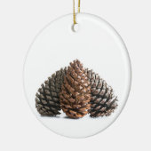 Ornement Rond En Céramique Trois pinecones (Gauche)