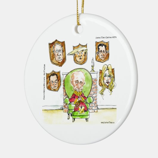 Ornement Rond En Céramique Trump Is Poutine (Gauche)