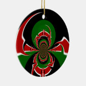 Ornement Rond En Céramique Un Motif du drapeau kényan dynamique : un art puis (Droite)