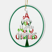 Ornement Rond En Céramique Un très joyeux Noël (Gauche)