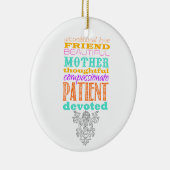 Ornement Rond En Céramique Unconditional love (Droite)