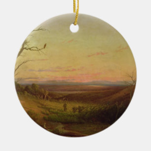 Ornement Rond En Céramique Une vue d'Adelaïde au coucher du soleil