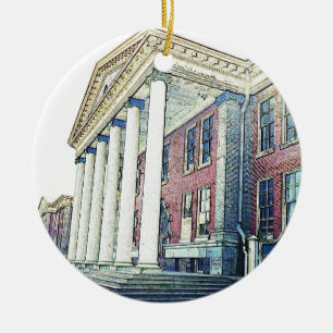 Ornement Rond En Céramique Université occidentale Hall est historique du