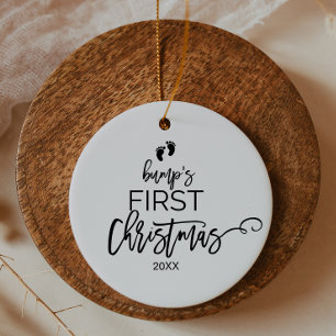 Ornement Rond En Céramique Vacances de Noël de la bosse d'arbre de Noël