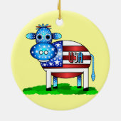 Ornement Rond En Céramique vache (Dos)