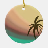 Ornement Rond En Céramique Vague du désert (Devant)