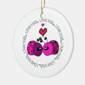Ornement Rond En Céramique Valentine Love Bug (Gauche)
