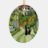 Ornement Rond En Céramique Van Gogh Village Street et Steps Auvers, Figures (Droite)