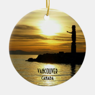 Ornement Rond En Céramique Vancouver Canada Orament W.Vancouver Souvenirs