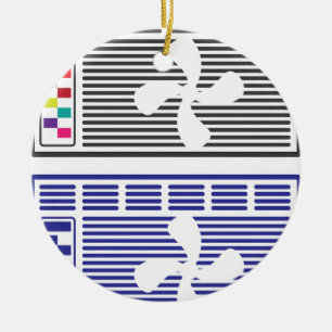 Ornement Rond En Céramique Vecteur de climatiseur