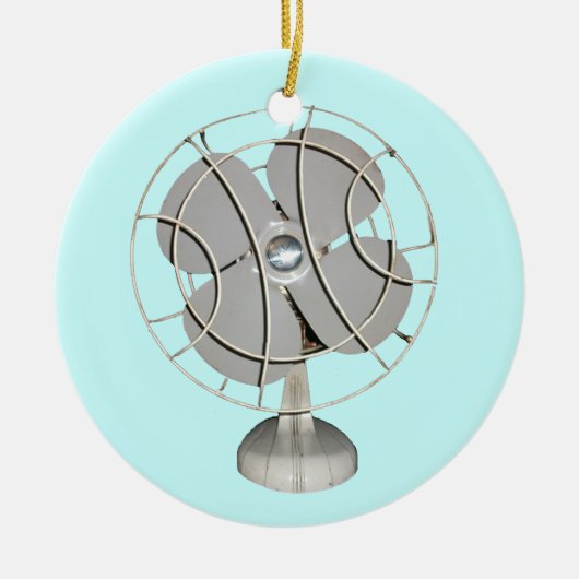 Ornement Rond En Céramique Ventilateur électrique rétro (Devant)