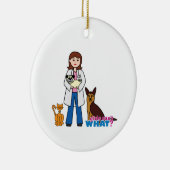 Ornement Rond En Céramique Vétérinaire (Droite)