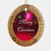 Ornement Rond En Céramique Vierge de la grenade (Gauche)