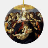 Ornement Rond En Céramique Vierge de la grenade (Dos)