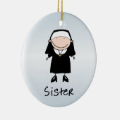 Ornement Rond En Céramique Vocation religieuse de nonne de profession (Droite)